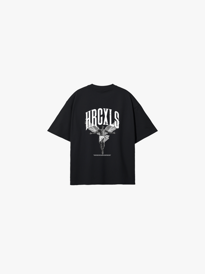 HERCXLES: Archangel Oversized T-Shirt - Black back flat lay