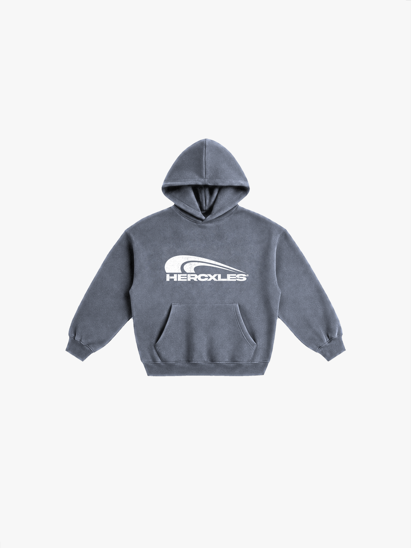 Rush Hoodie - Snow Wash Grey front flat lay