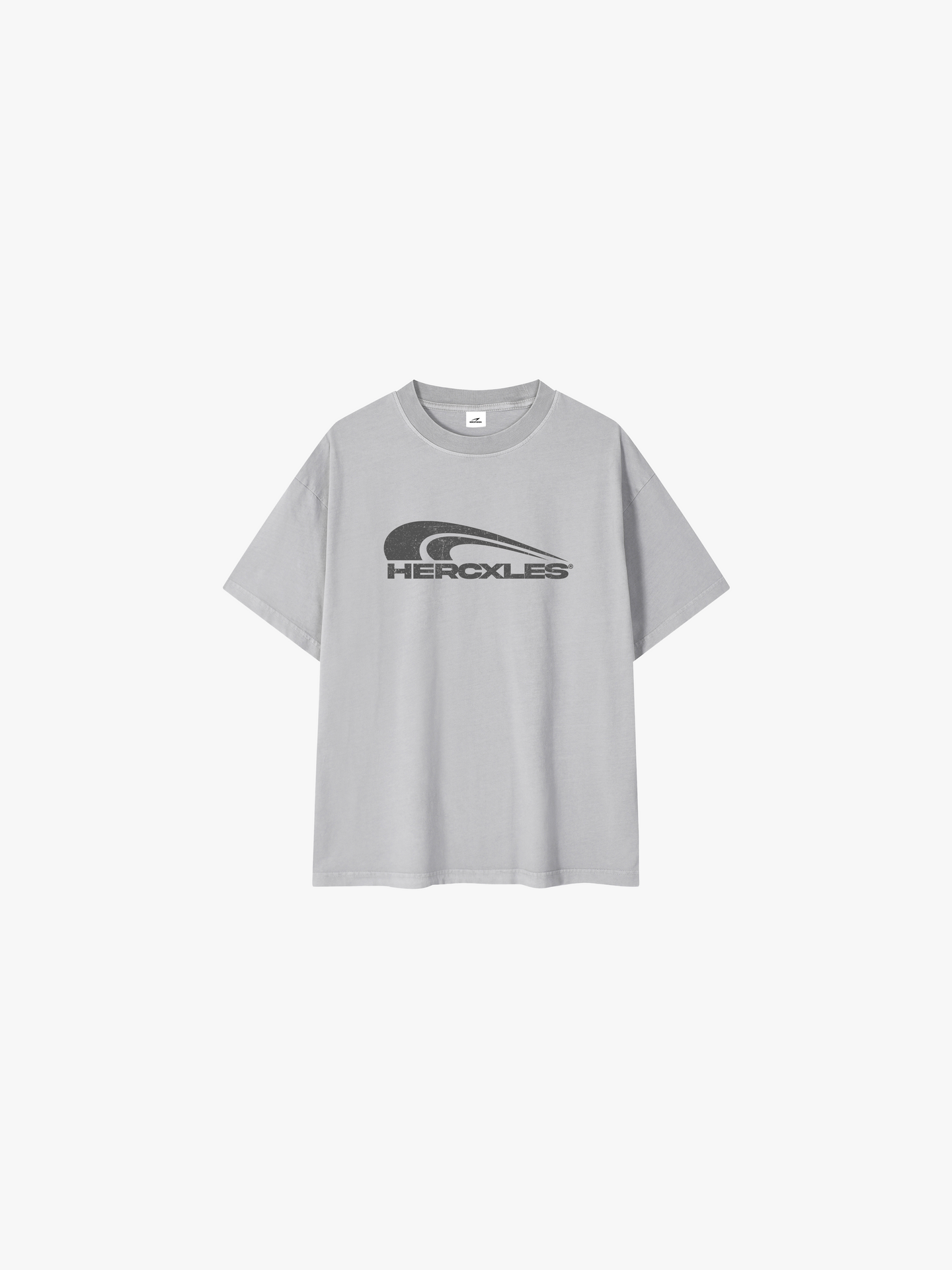 Rush Vintage Oversized T-Shirt - Light Grey front flat lay
