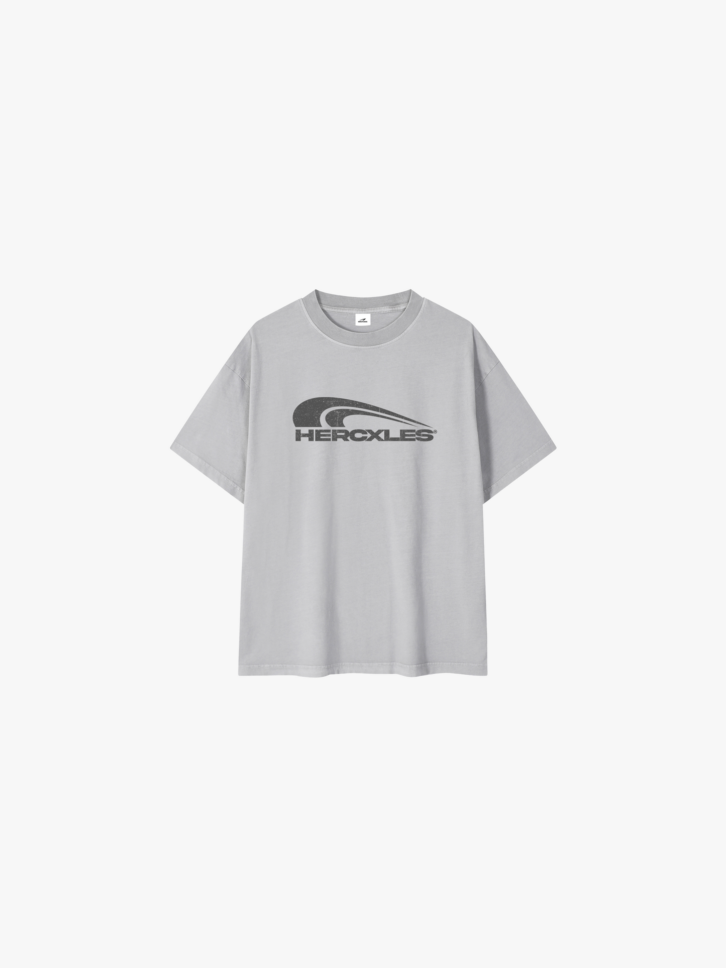 Rush Vintage Oversized T-Shirt - Light Grey front flat lay