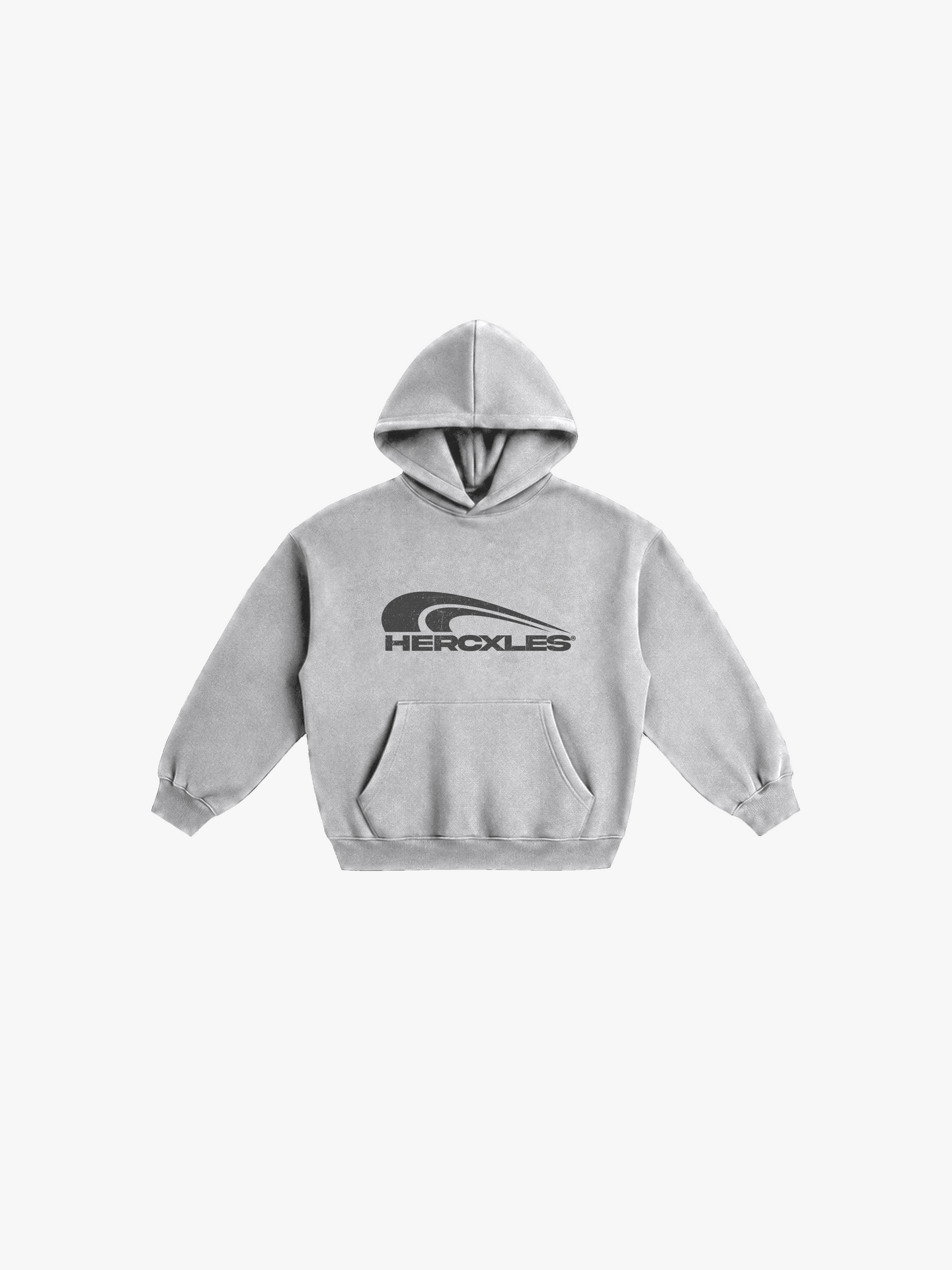 Rush Hoodie - Snow Wash Light Grey front flat lay