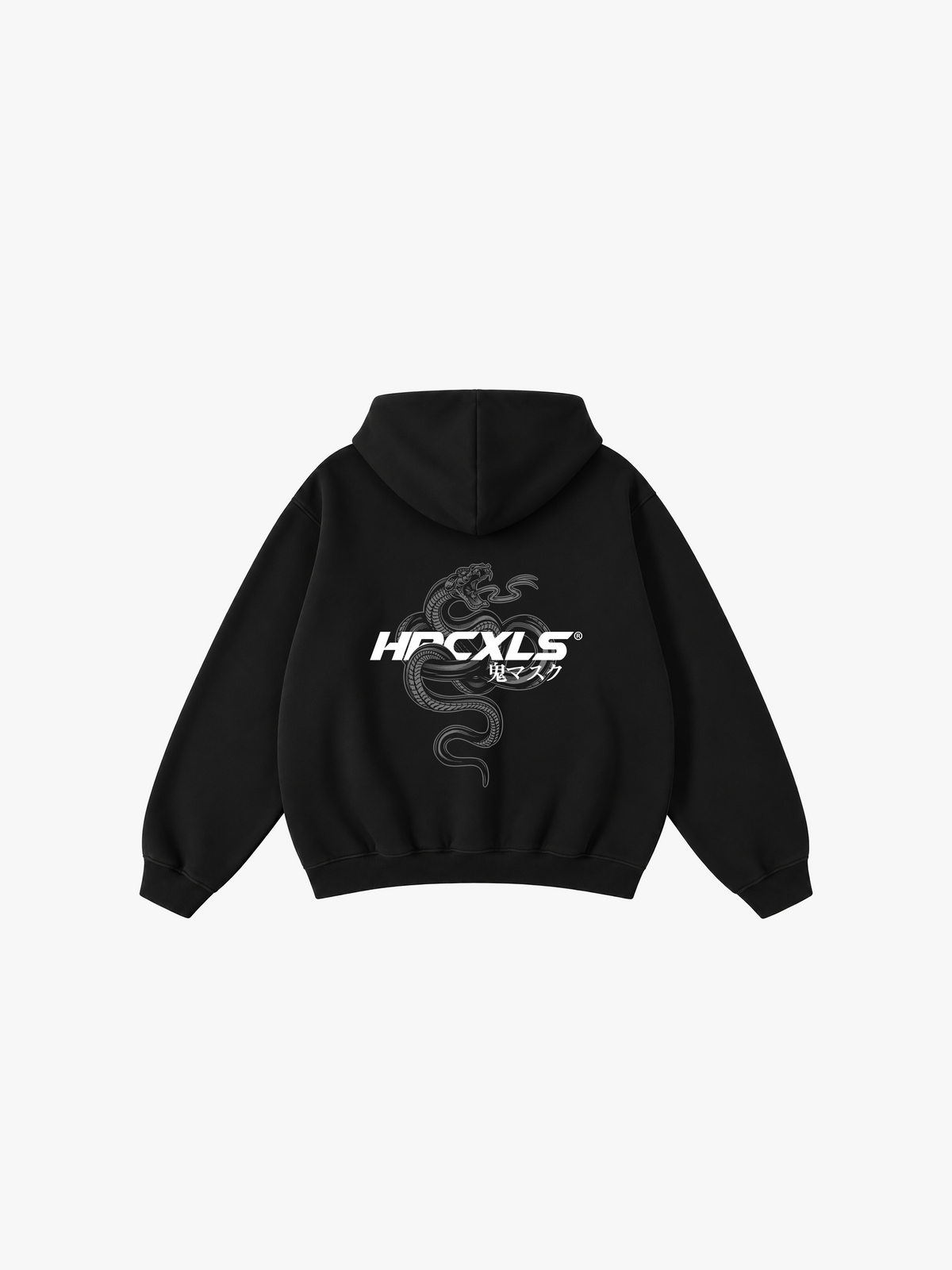 HERCXLES: Venom Oversized Hoodie - Black Beauty back flat lay