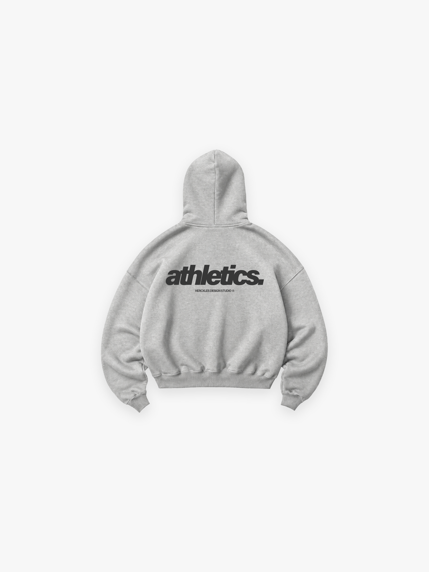 Athletics Zip Hoodie - Grey flat lay back