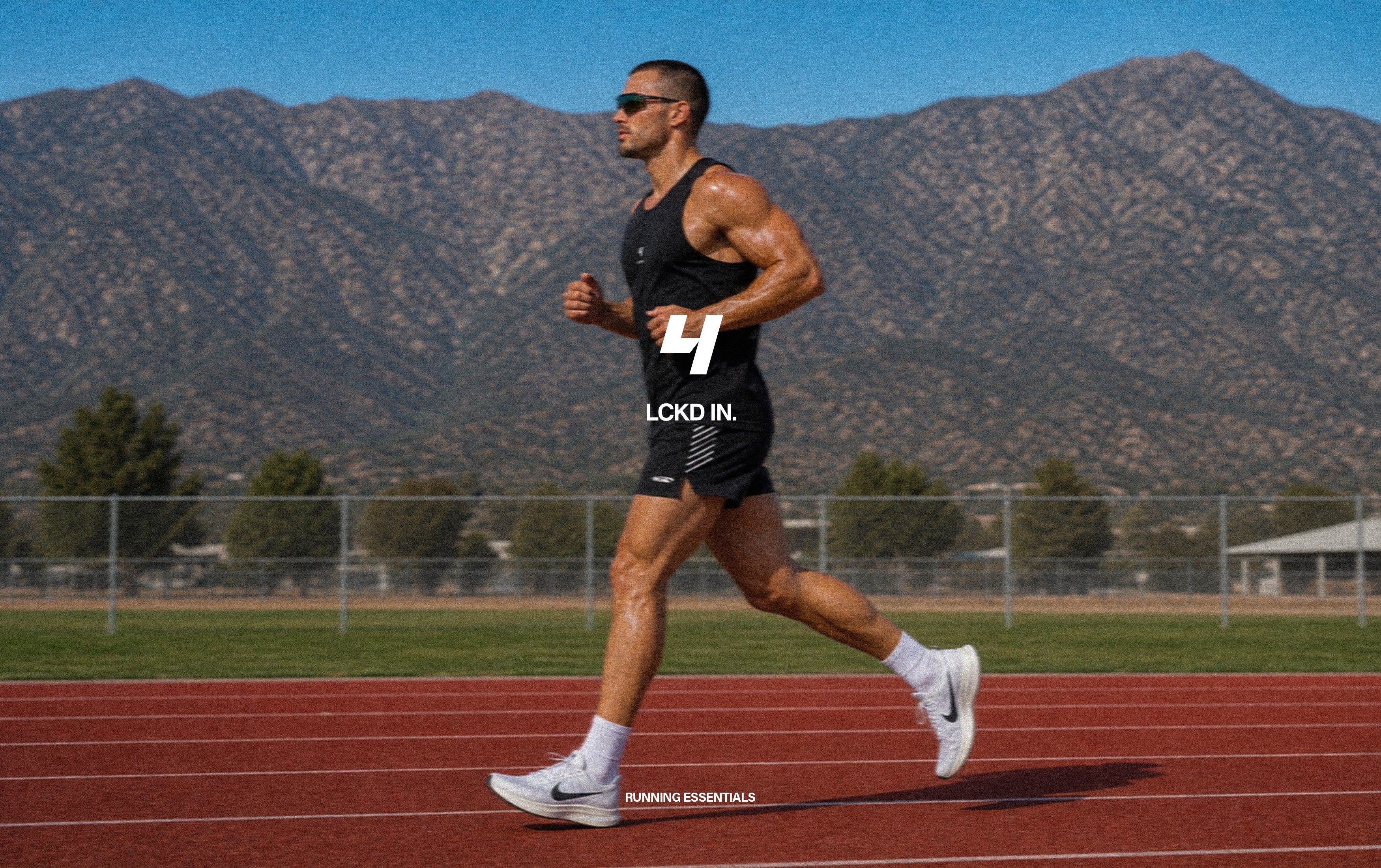 LCKD IN runner on track campaign