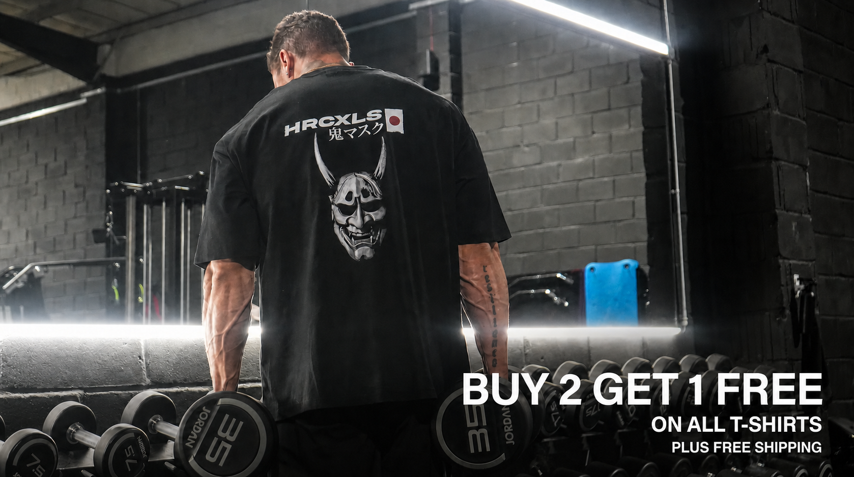 HERCXLES buy 2 get 1 free promotion with free shipping on all T-shirts