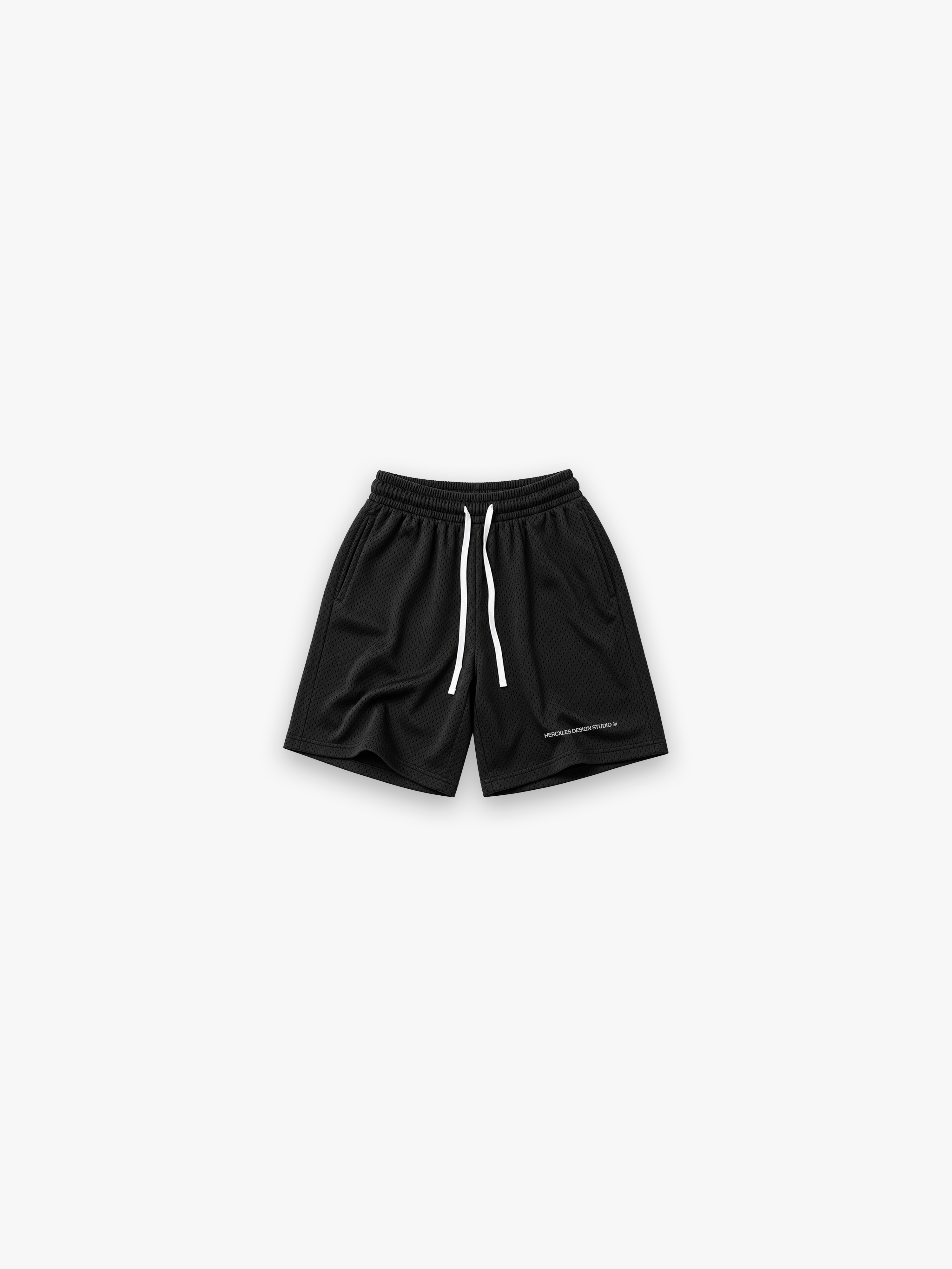 Studios Mesh Shorts - Black flat lay