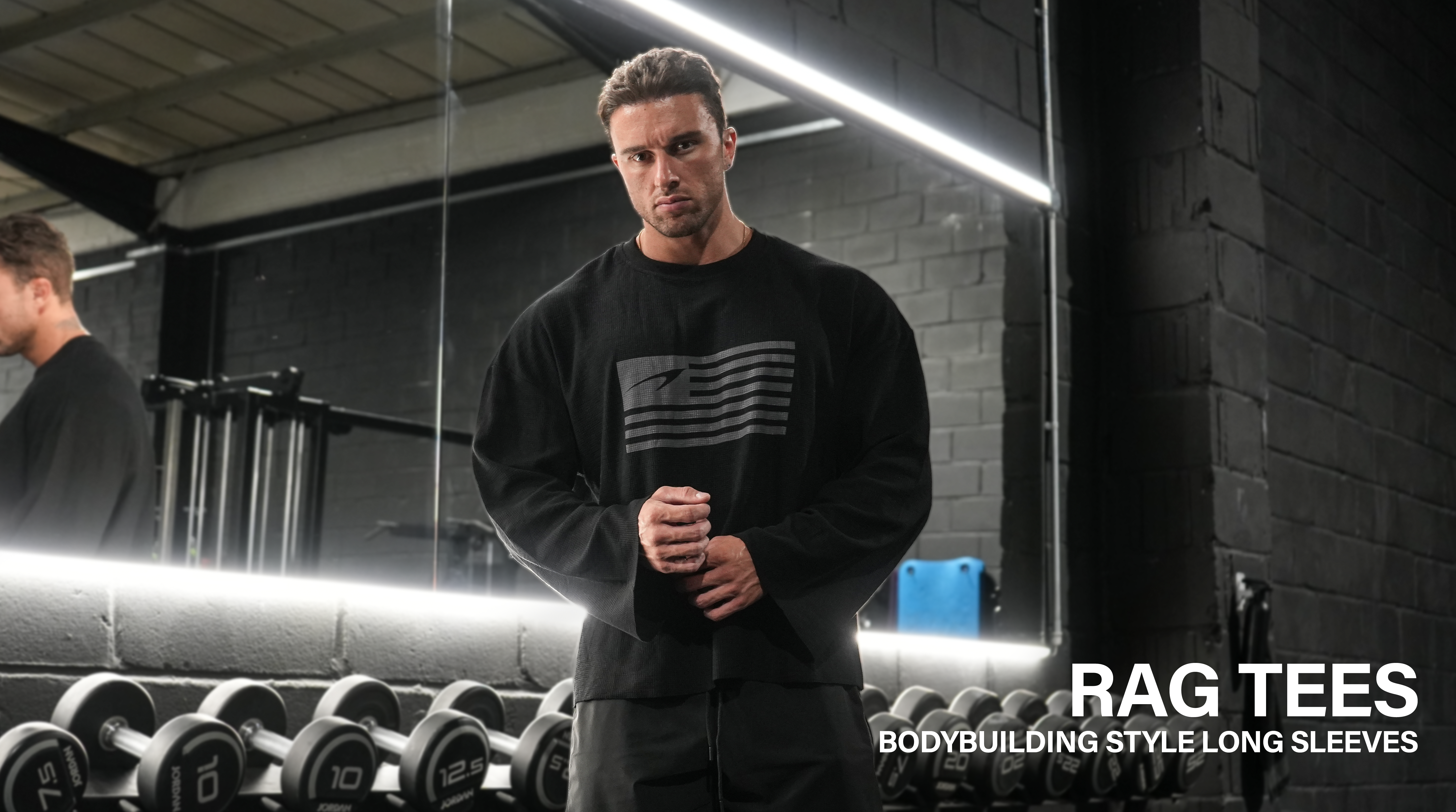 HERCXLES Rag Tees bodybuilding style long sleeves campaign